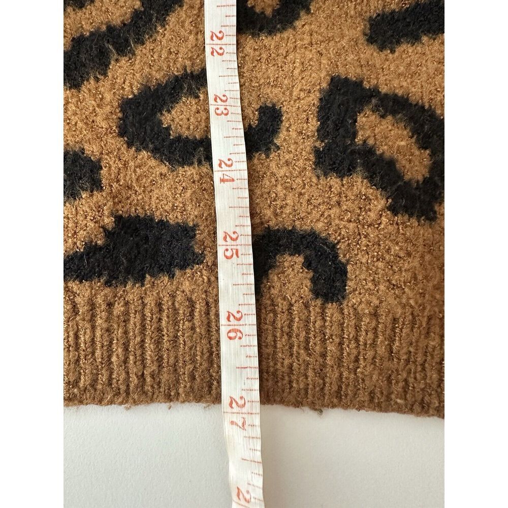 REVOLVE LINE & DOT  Sweater Women Small Oversized  Soft‎ Relaxed Cheetah Print - Picture 6 of 7